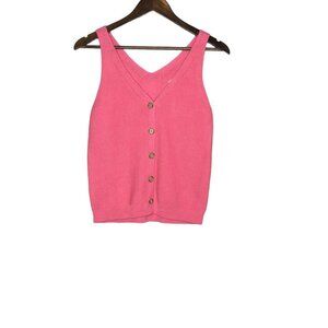 Loft Womens NWT‎ Pink Sleeveless Knit Sweater Tank Top Size Small